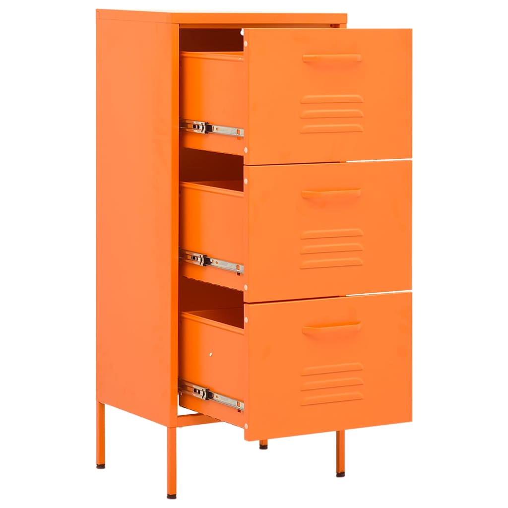 Storage Cabinet Orange 42.5x35x101.5 cm Steel